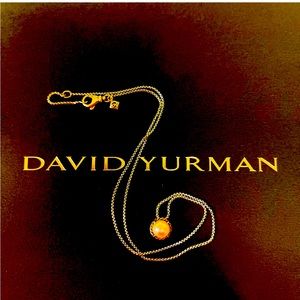 David Yurman Petite Chatlain 925 Sterling Silver 16” necklace with pearl